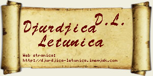Đurđica Letunica vizit kartica